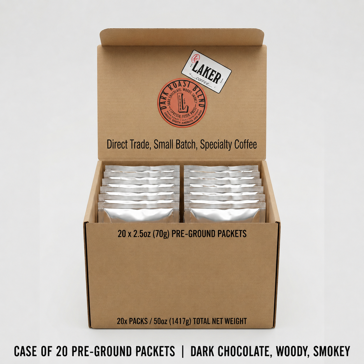 LAKER DARK ROAST BLEND COFFEE **Pre-Ground by the Case**